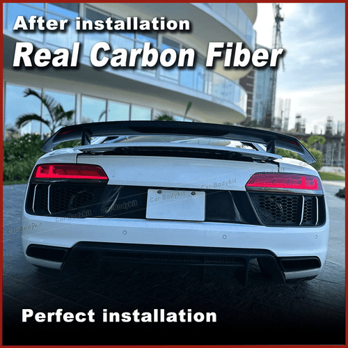 Se adapta a Audi R8 Coupe V10 2016-2019 alerón de techo de carbono alerón trasero alerón trasero - Imagen 2 de 12