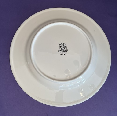 Vintage (4) Syracuse China Restaurant Ware 12” Chop Plate Platter Scroll & Swirl - Picture 4 of 5