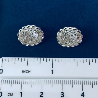 RDLC 1:6 Scale WORKING Floral BELT BUCKLES for 12'' Action Figures/Dolls - SILVER