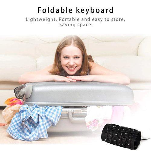 Waterproof Silicone Keyboard Foldable Flexible USB Mini Dustproof dirt Proof - Picture 10 of 17