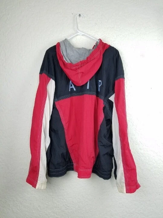 Vintage Nike AIR Swoosh Jacket XXL nylon vtg red black pockets