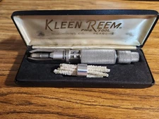 Vintage Kleen Reem Pipe Tool W.J. Young Co. USA with Case & Cleaners Pre-owned