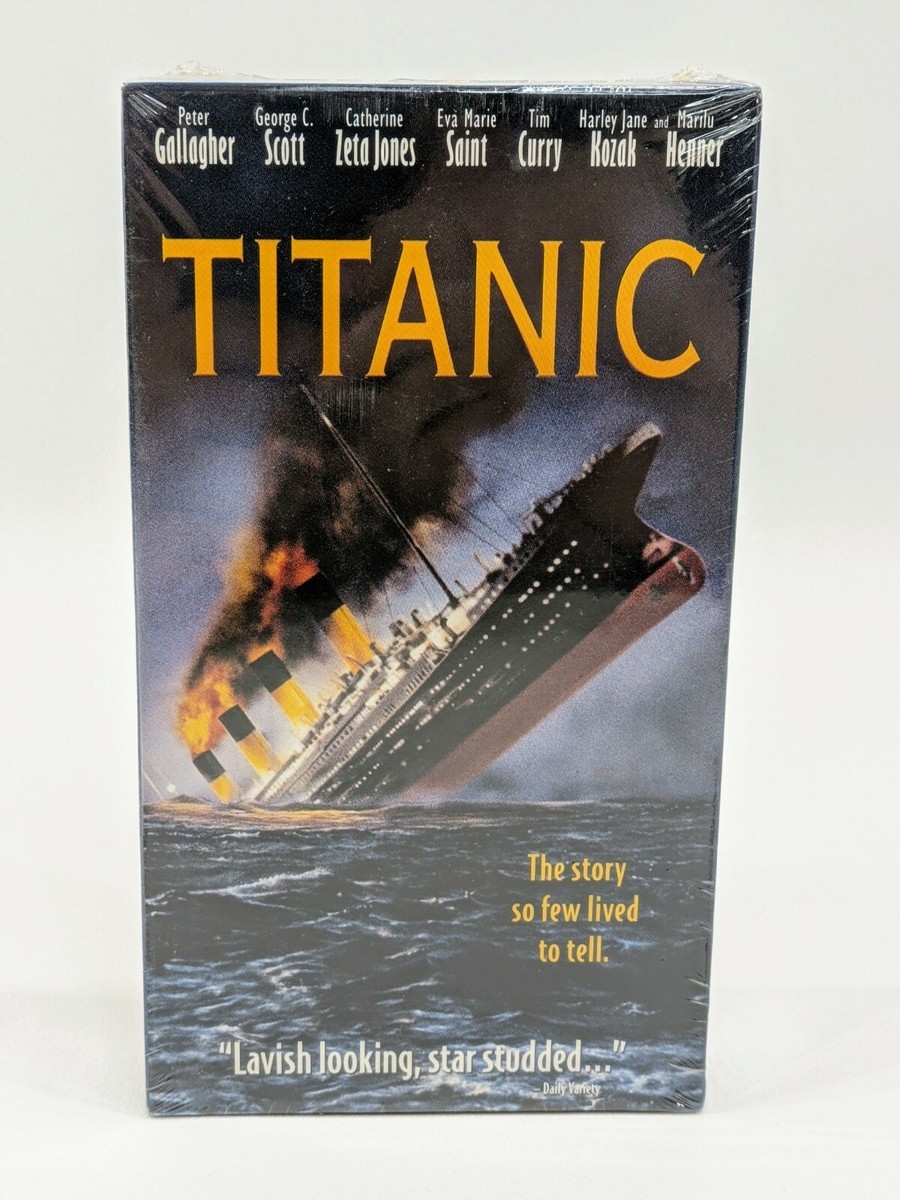 Titanic 1996 VHS Peter Gallagher, Tim Curry Catherine Zeta