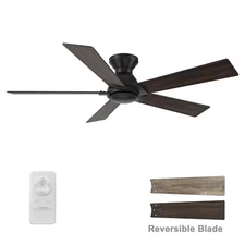 52" Flush Mount Indoor Ceiling Fan with Remote Control No LED Light