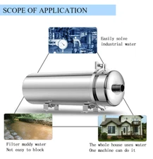 TECHTONGDA 304 SS PVDF Ultrafiltration Membrane Water Filter Purifier 1000L/h