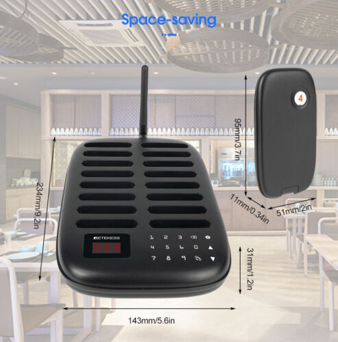 Sistema buscapersonas de restaurante Retekess TD175+TD175S para restaurante 26 zumbadores - Imagen 18 de 19