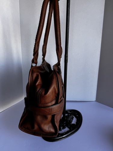 SCARLETON GORGEOUS LG HANDBAG, BROWN WITH "WASHED LEATHER" EXTERIOR, SUPER CLEAN - Picture 8 of 22
