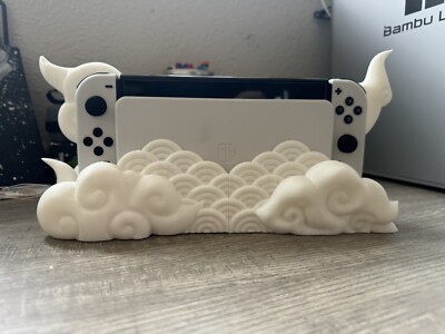 Nintendo Switch Japanese Cloud Dock Cover - White - Classic and OLED - E Gamer