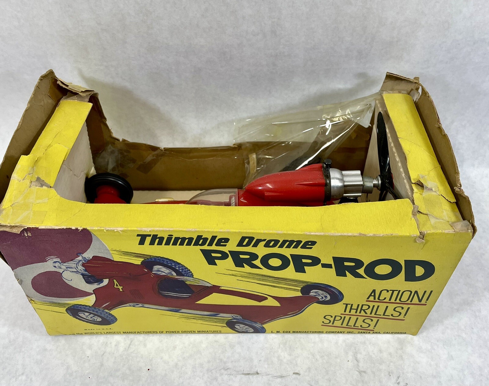 Vintage 1950s COX Thimble Drome Prop Rod 1 RED w/Original Box RARE eBay