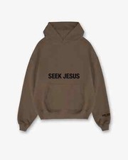Seek Jesus X Made By Heaven Hoodie Sweatshirt BROWN 2XL