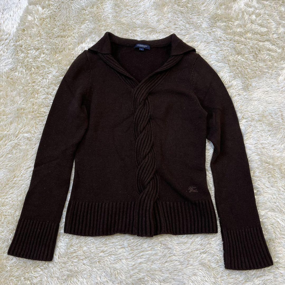 Burberry London Cashmere Blend Knit Sweater Size 1, Excellent Condition