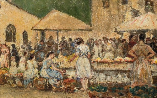 Mercado de flores Hubert Heinrich Ritzenhofen (* 1879 Amsterdam; † 1961 Düsseldorf) - Imagen 3 de 6