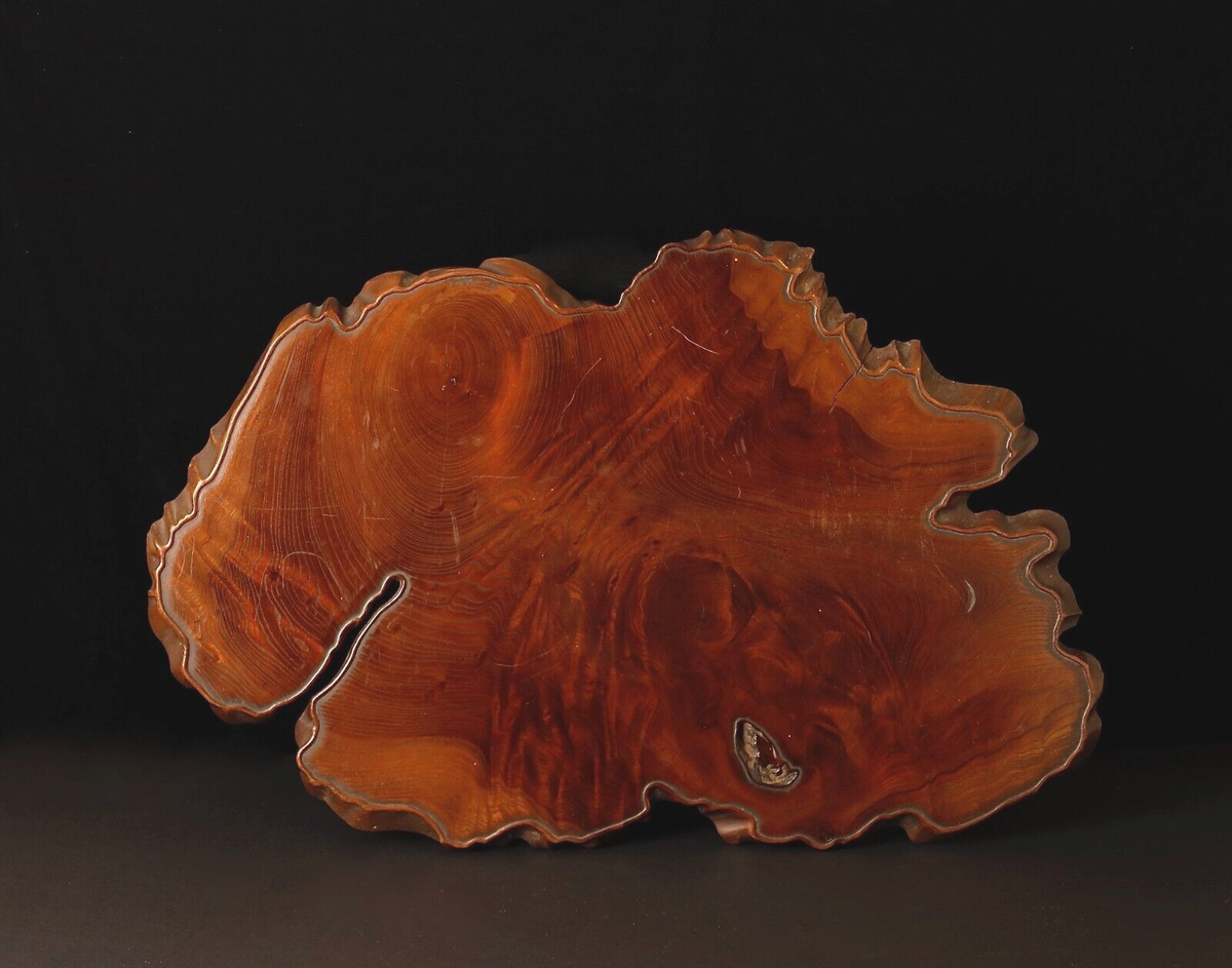 Beautiful patination and pattern Burl Wood shikiita stand ZF49 | eBay