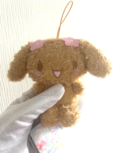 Sanrio Cinnamoroll Mokka Riemen Maskottchen Plüsch Zuckerwatte flauschig rosa Wange Japan