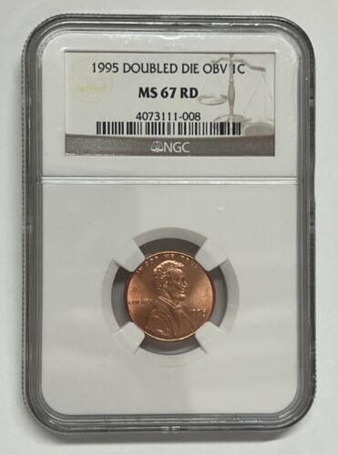 1995 Lincoln Memorial Cent Double Die Obverse NGC MS67 RD