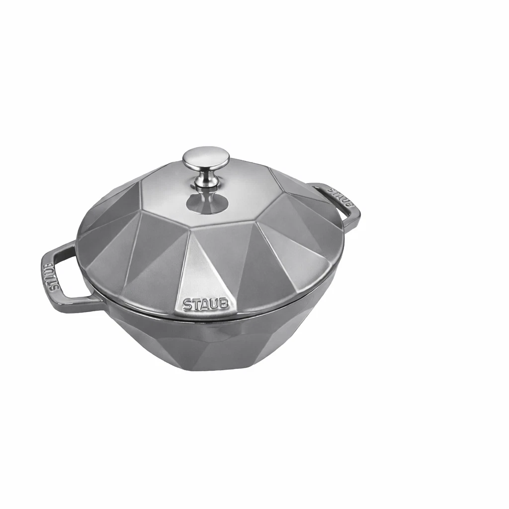 Staub Cocotte Diamond Ø 22 cm 2,7 L Dutch Oven, Cast Iron Round Graphitgrey
