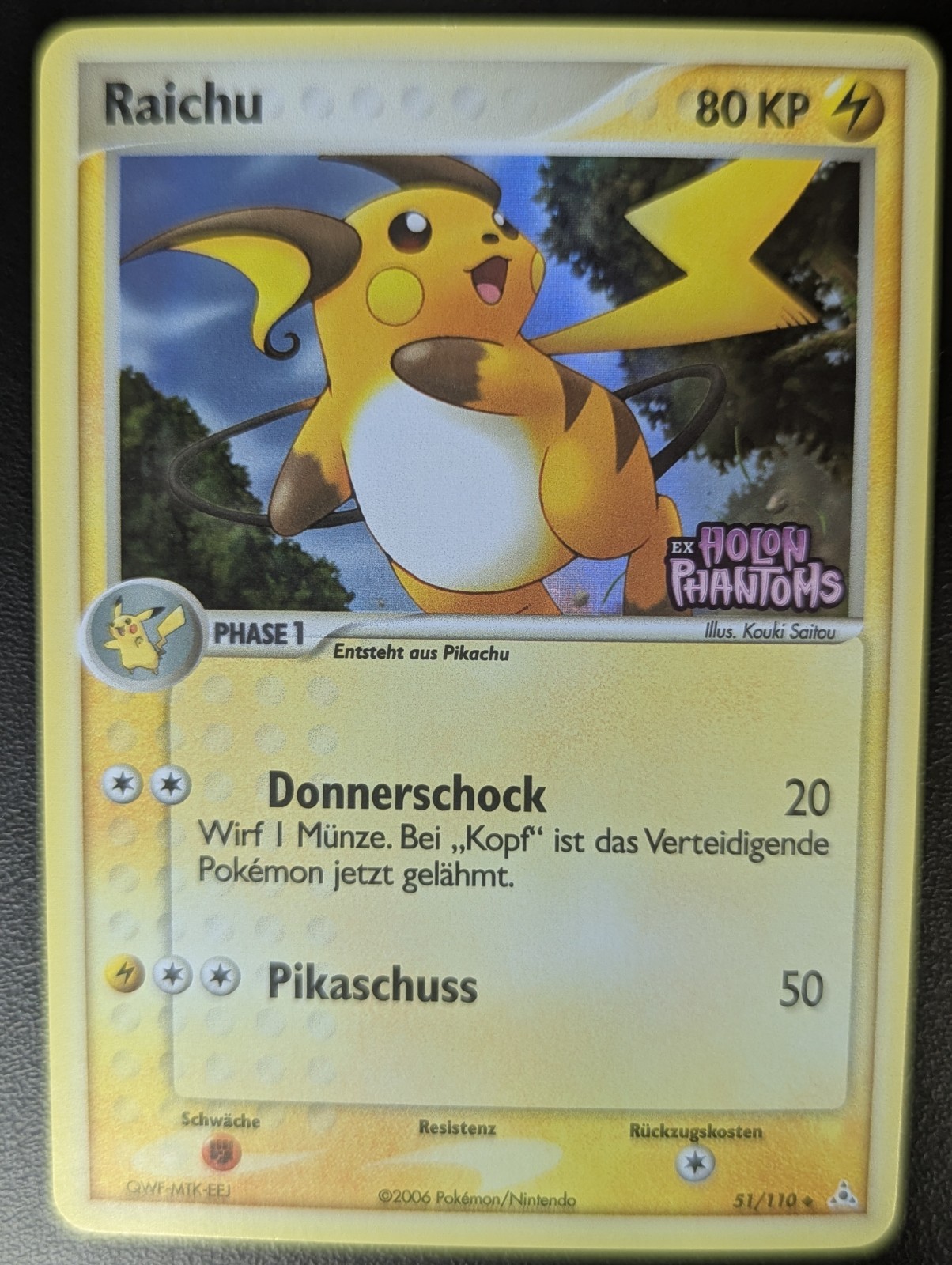 Raichu Reverse 51/110 ex Holon Phantoms German Pokemon Cards Excellent
