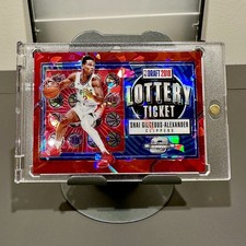 2018 Optic Shai Gilgeous-Alexander RC Rookie Lottery Ticket Red Cracked Ice SSP
