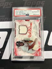 2018 Topps Diamond Icons Baseball Bob Gibson Patch Auto Red /5 PSA
