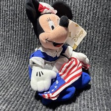 Disney Store Betsy Ross Minnie Bean Bag Plush 8  