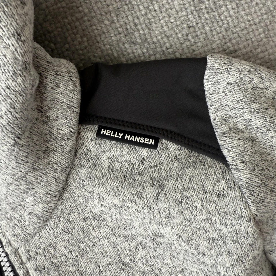 Chaqueta Helly Hansen Mujer Pequeña Gris Brezo Cremallera Completa Cuello Alto Vellón Senderismo Foto 3 de 4