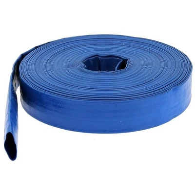 Tuyau de refoulement plat Ø 76 mm (3'') bleu - Longueur 25 mètres - Photo 1/3