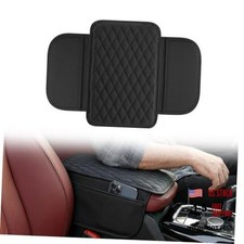 Center Console Cover, PU Leather Car Armrest Cover with Storage Pocket,