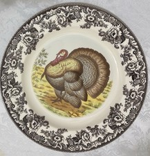 NEW PERFECT SPODE WOODLAND TURKEY SALAD PLATE 7 3/4"