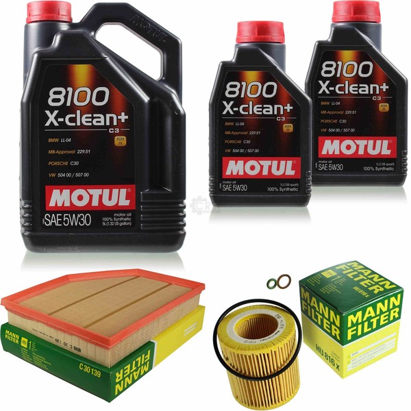 Inspektionspaket 7L Motul X-Clean+ 5W-30 FüR BMW E60 523I 525I 530I E61 E64 630I-image
