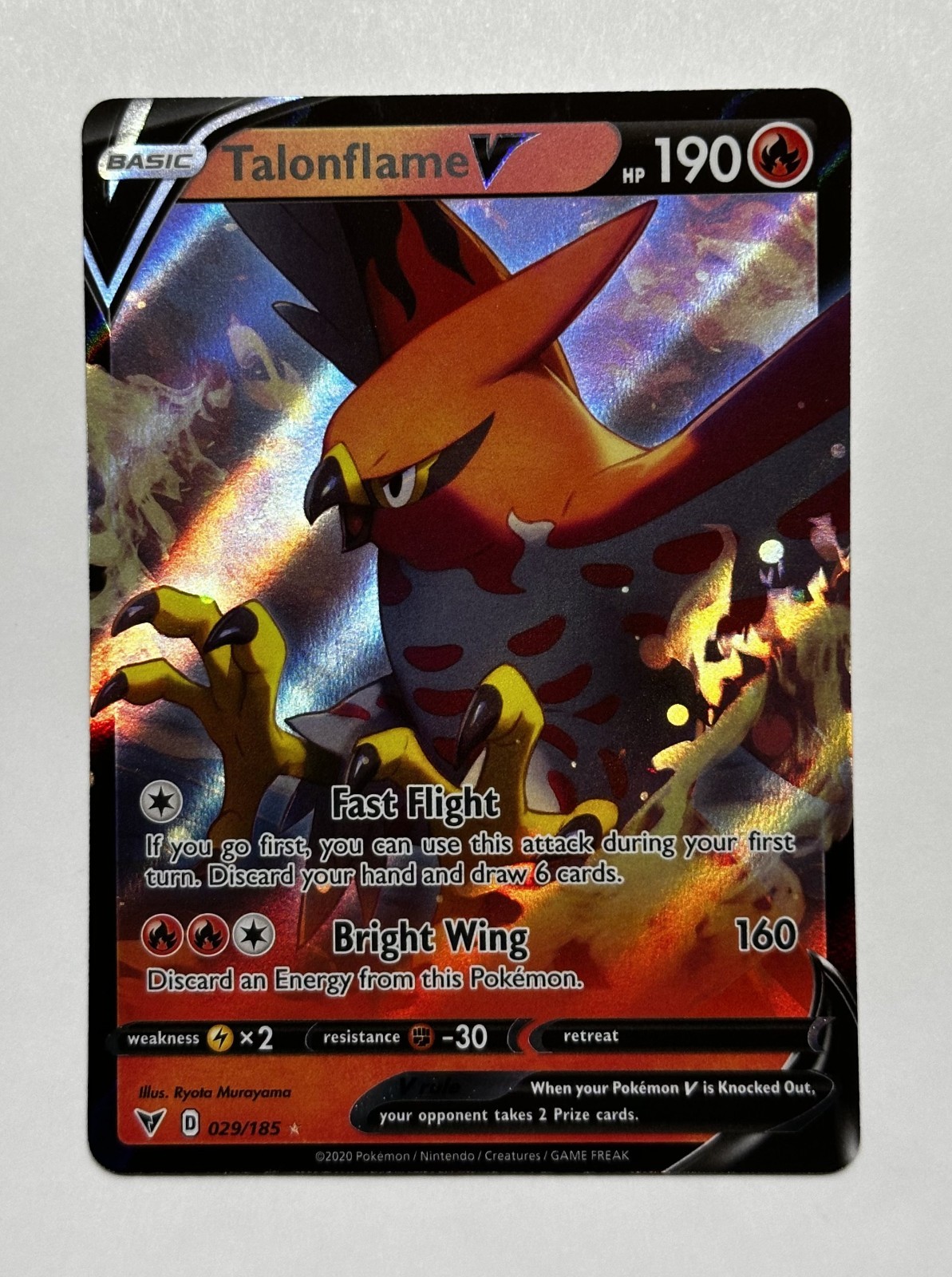 Talonflame V 029/185 Swsh04: Vivid Voltage Holo | Near Mint | NM | Pokemon