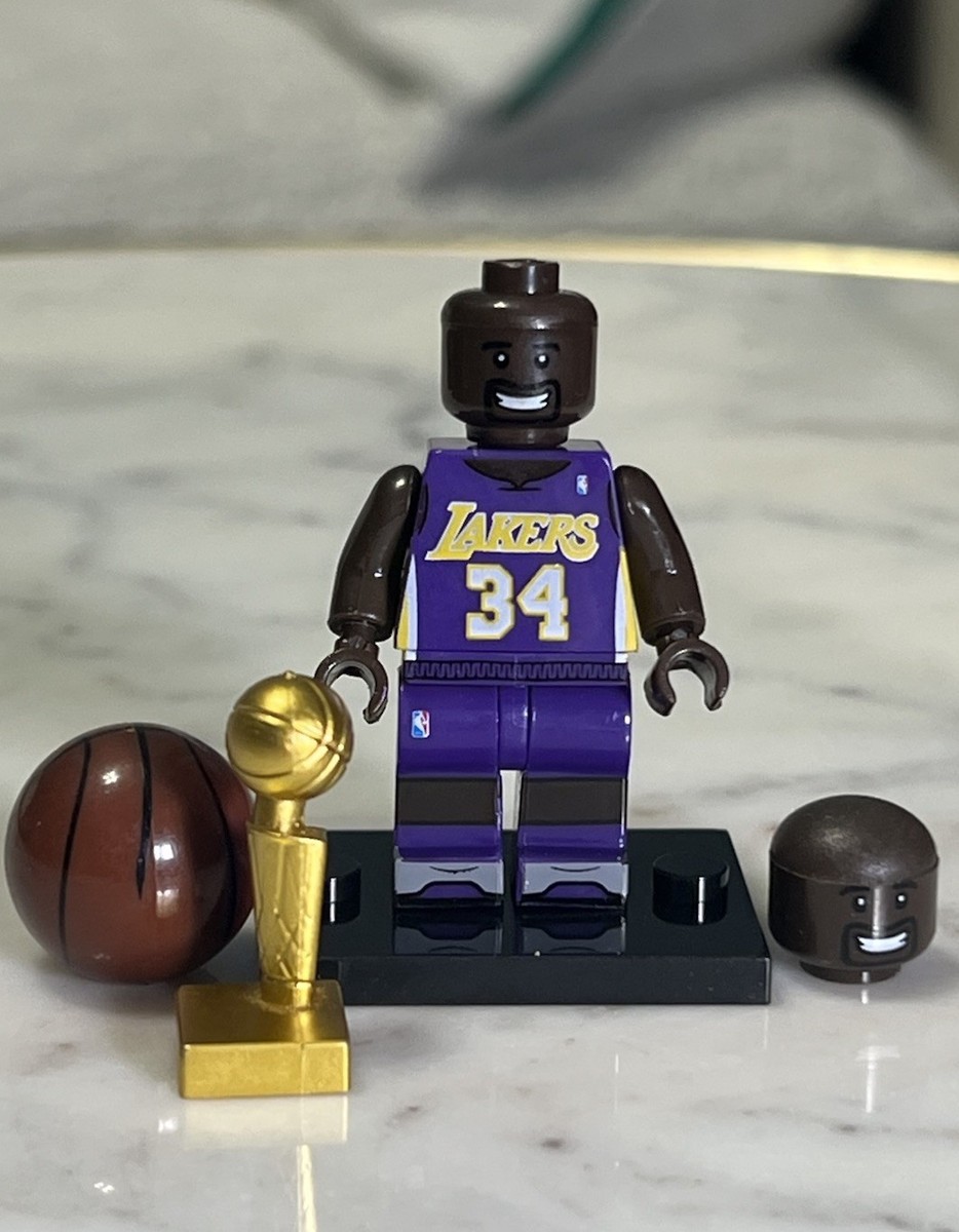 Lego Shaquille O’Neil Shaq Custom Printed Minifigure NBA Basketball Lakers