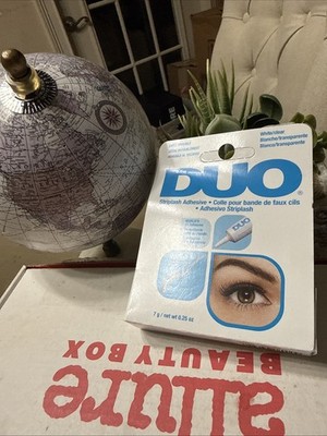 DUO Striplash Adhesive White/Clear for Strip False Eyelash 0.25 oz 2-Pack