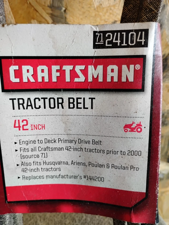 NEW Lawn Mower VBelt 1/2" x 88" 144200 131290 1721130 754-0291A 92-6954 92-6718  - Image 2 of 2