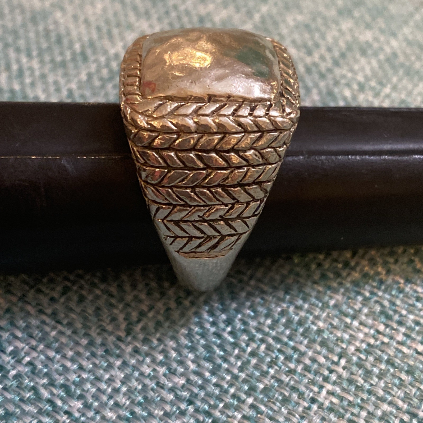 Silpada Sterling Silver Ring Square Shape Divot P… - image 2