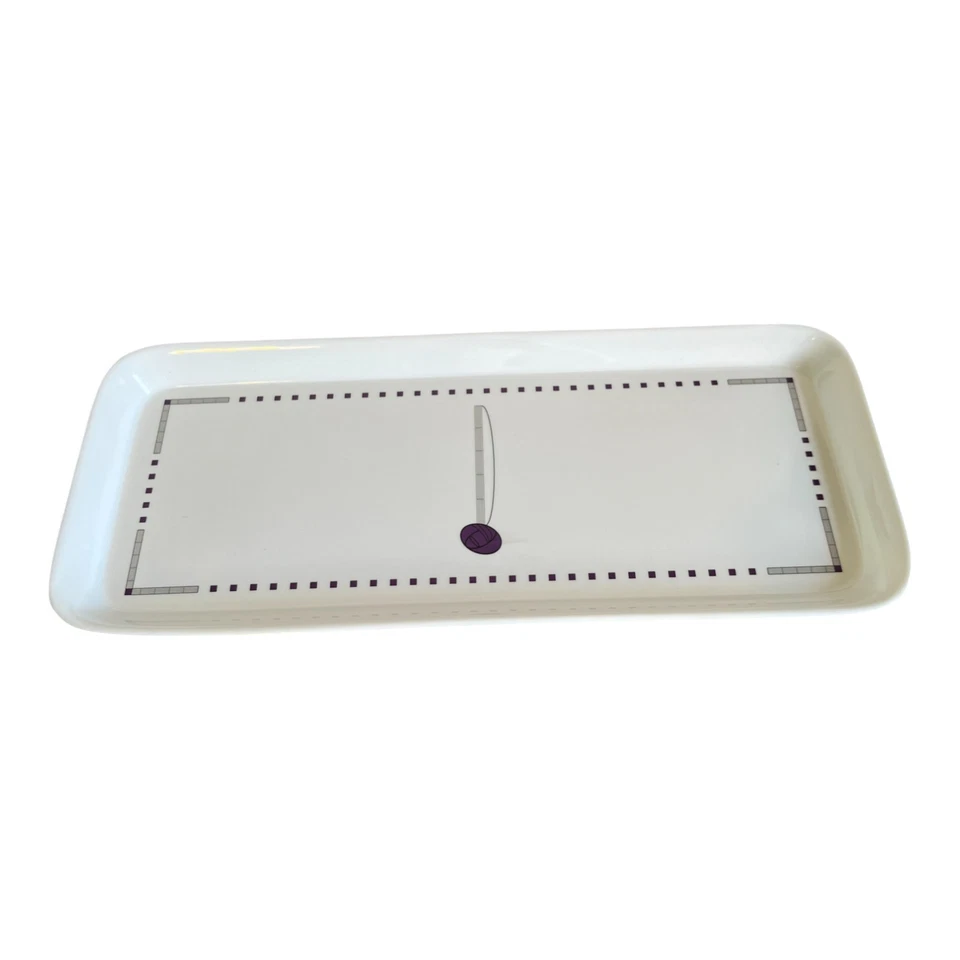 Rectangular Serving Dish Tableware White with Decorative Border 37x11 cm - Image 3 of 4