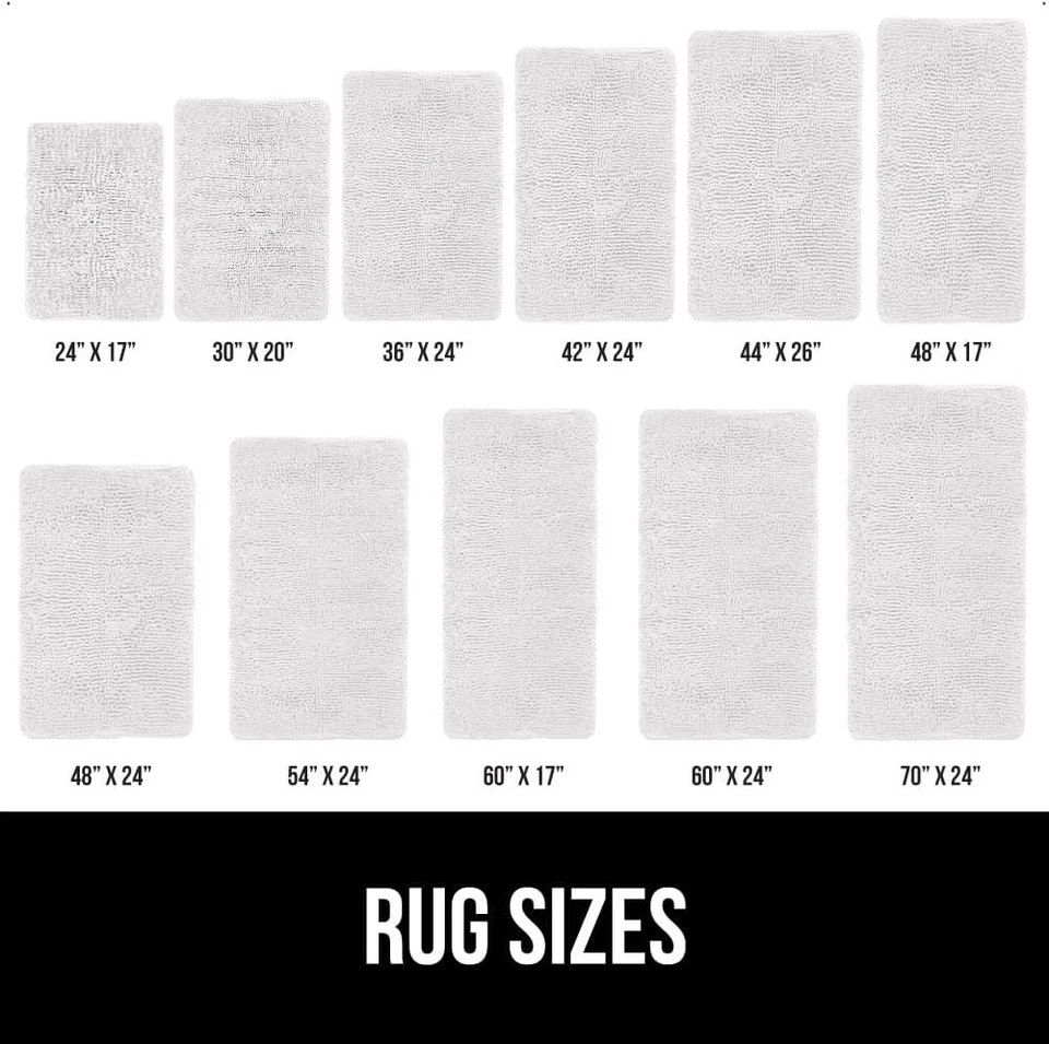 Alfombra de Baño 30x20, Chenilla Gruesa Suave Absorbente, Alfombrillas de Microfibra de Secado Rápido,... Foto 3 de 4