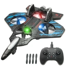 360° Flip Stunt RC Jet with LED Lights - Remote Control Airplane for Kids Ages 6