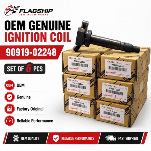 6X OEM Ignition Coil 90919-02248 Fits For Toyota Tacoma Land Cruiser Tundra 4.0L