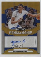 2024-25 Panini Prizm Draft Picks Penmanship Gold 9/10 Ugonna Onyenso Auto 4l6
