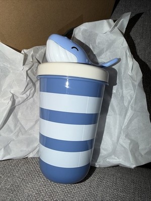 Set Of 4 Sun Squad 17 fl oz Tumbler with Figural Whale Lid Blue