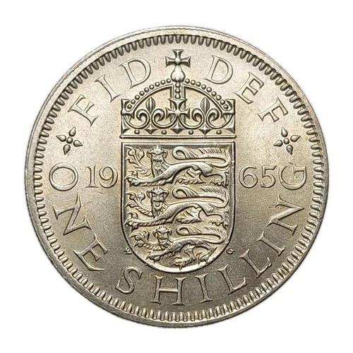 Photo of a 1965 Elizabeth II Shilling from an eBay listing that sold on Jul 19, 2026