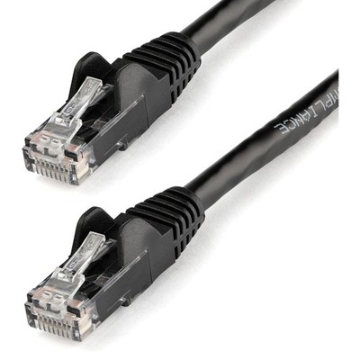 StarTech N6PATCH2BK 2ft Black Cat6 Patch Cable RJ45 Snagless