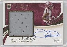 2020 Immaculate Collegiate Premium Rookie 85/99 Quartney Davis Patch Auto 2r8