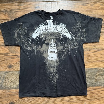 NWT Metallica Ride the Lightning T-Shirt XL Alstyle Black Rock Band Tee