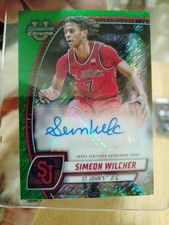 SIMEON WILCHER 2024-25 Bowman Chrome U Rookie Auto GREEN SHIMMER SP ST. JOHN'S