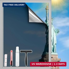 One Way Privacy Window Film with 4 Tools, Static Cling Window Film, Simple to In