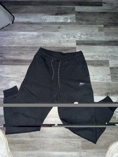 Nike Men's Joggers Small, Black/Gray, Polycotton, Tech Fleece, Sweatpants