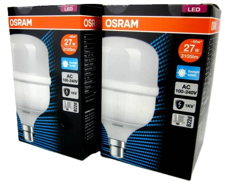 2 x 27W LED Light Globes Bulbs Lamps Daylight 6500K E27 Screw ES 3105Lm - Image 3 of 4