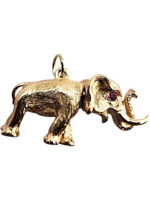 13 Karat Yellow Gold Articulating Elephant Charm #23904