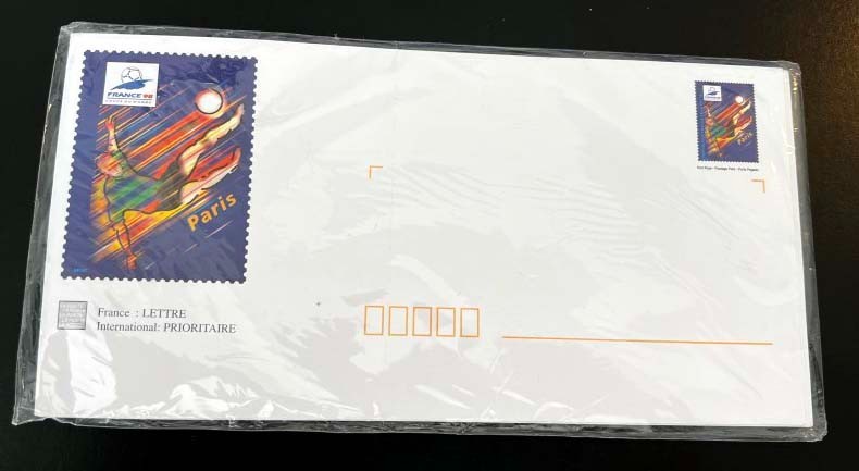 1998 France World Cup (4) Envelopes Pack Of 4 New & Sealed Paris Lettre Du Munde